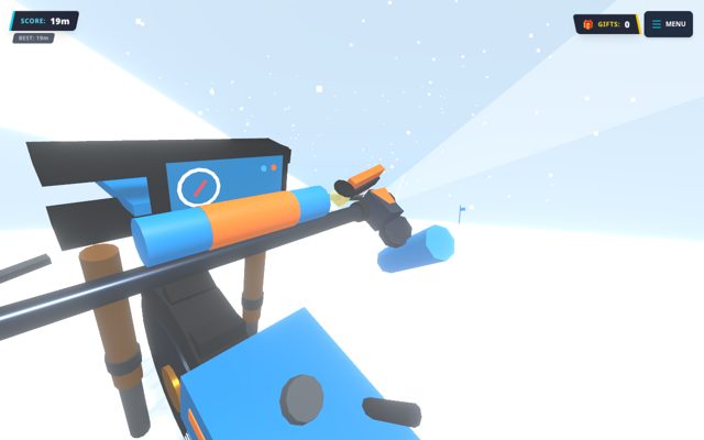 Glacier Moto 3D gameplay — first-person downhill moto run